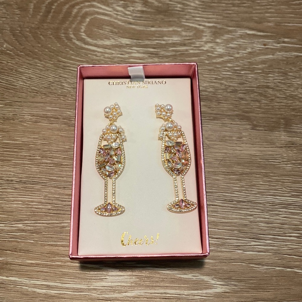 Champagne earrings
